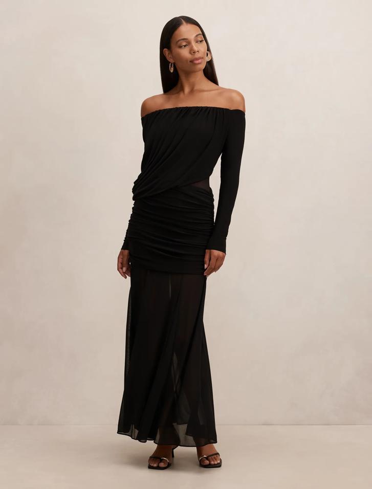 black long sleeve loose dress Blue Zone Planet