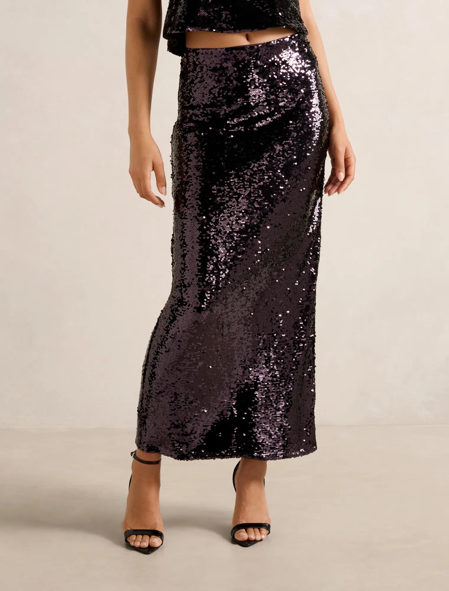 Nora Sequin Midi Skirt