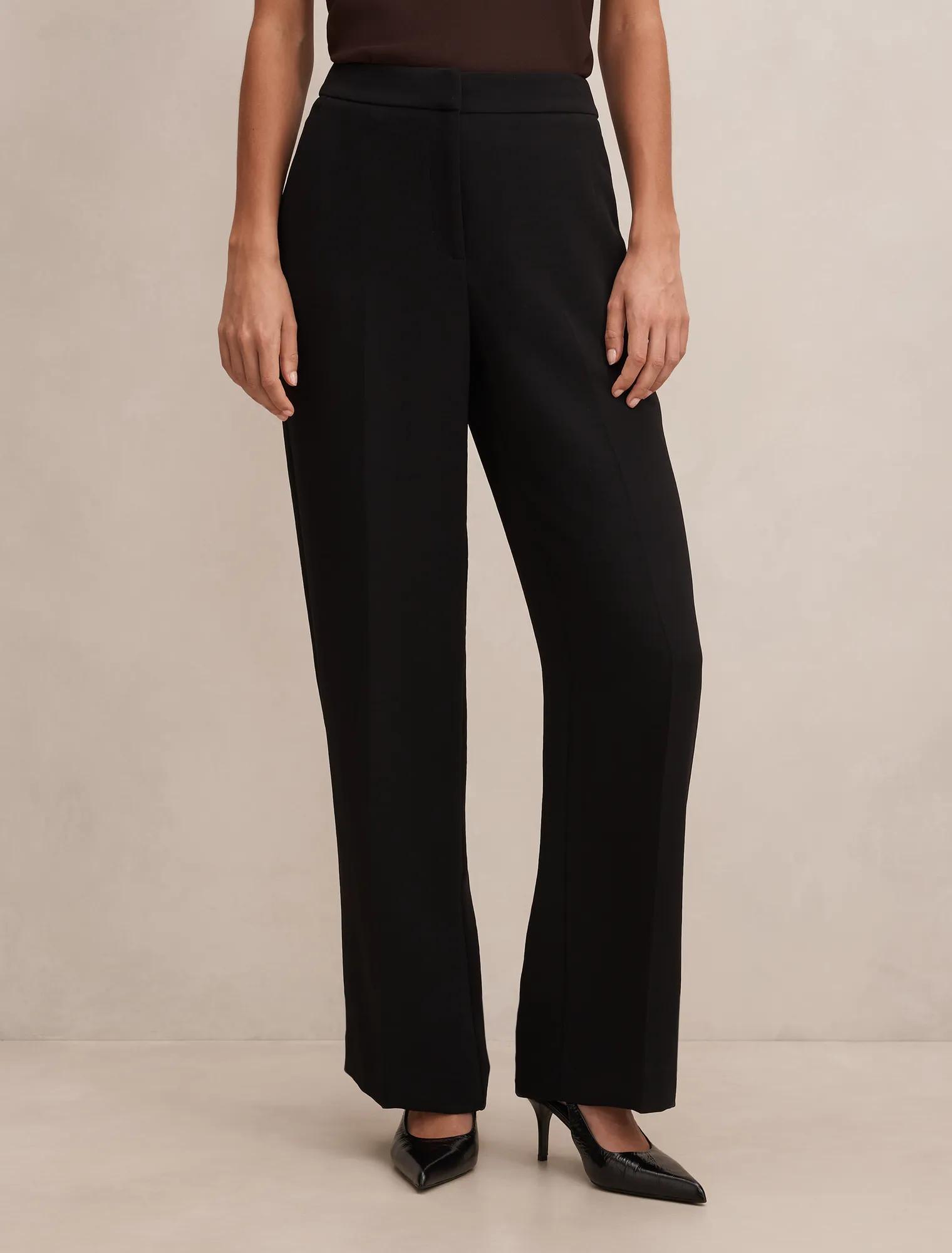 Dani Tailored Straight Leg Pants in Black - Size 0 to 12 - Womens