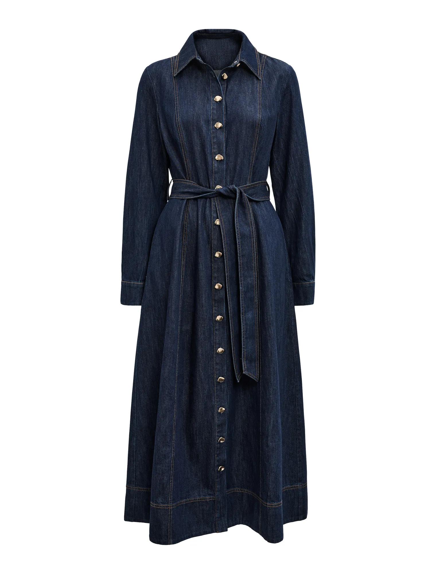 Haven Long Sleeve Denim Dress