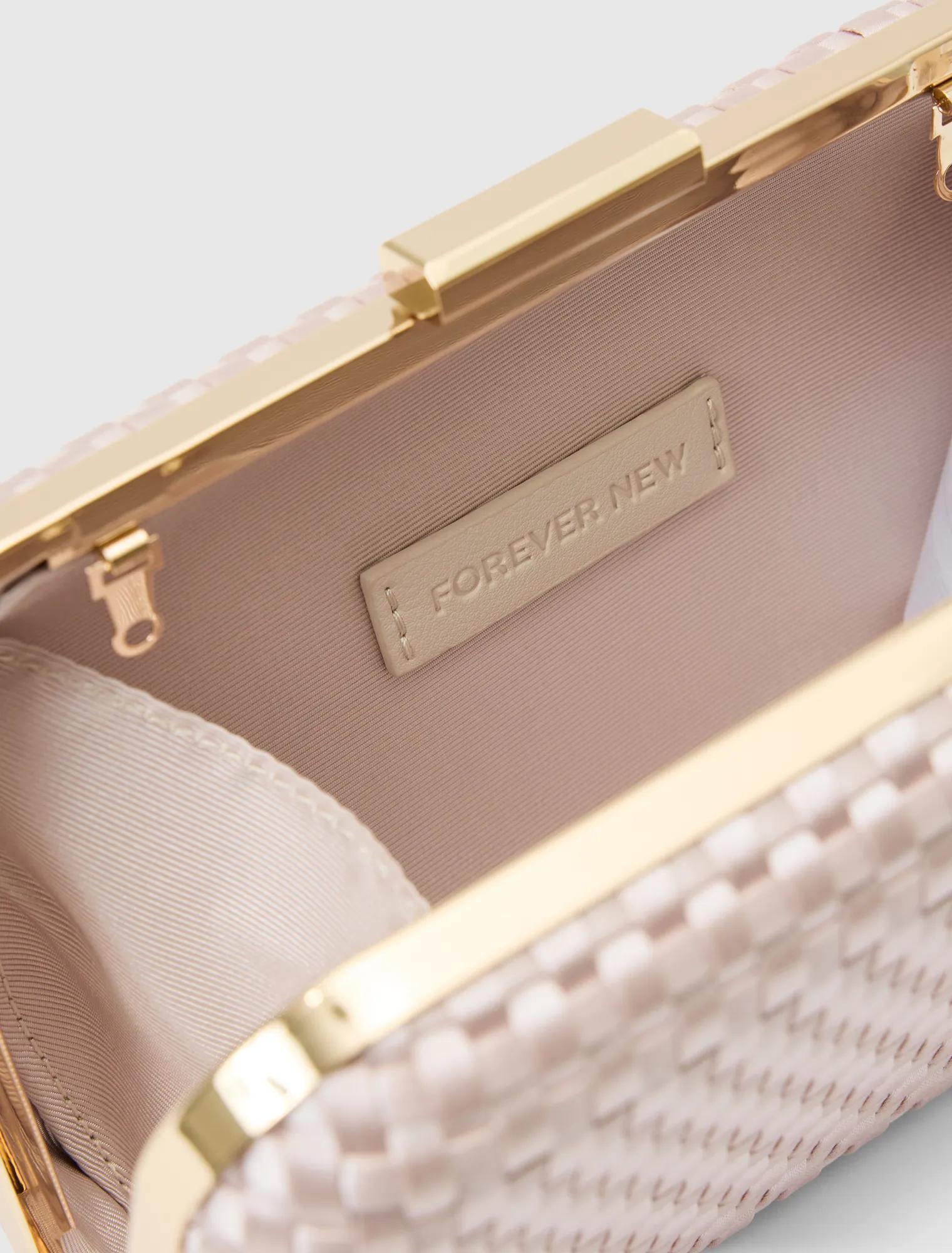 Savannah Satin Weave Hardcase Clutch