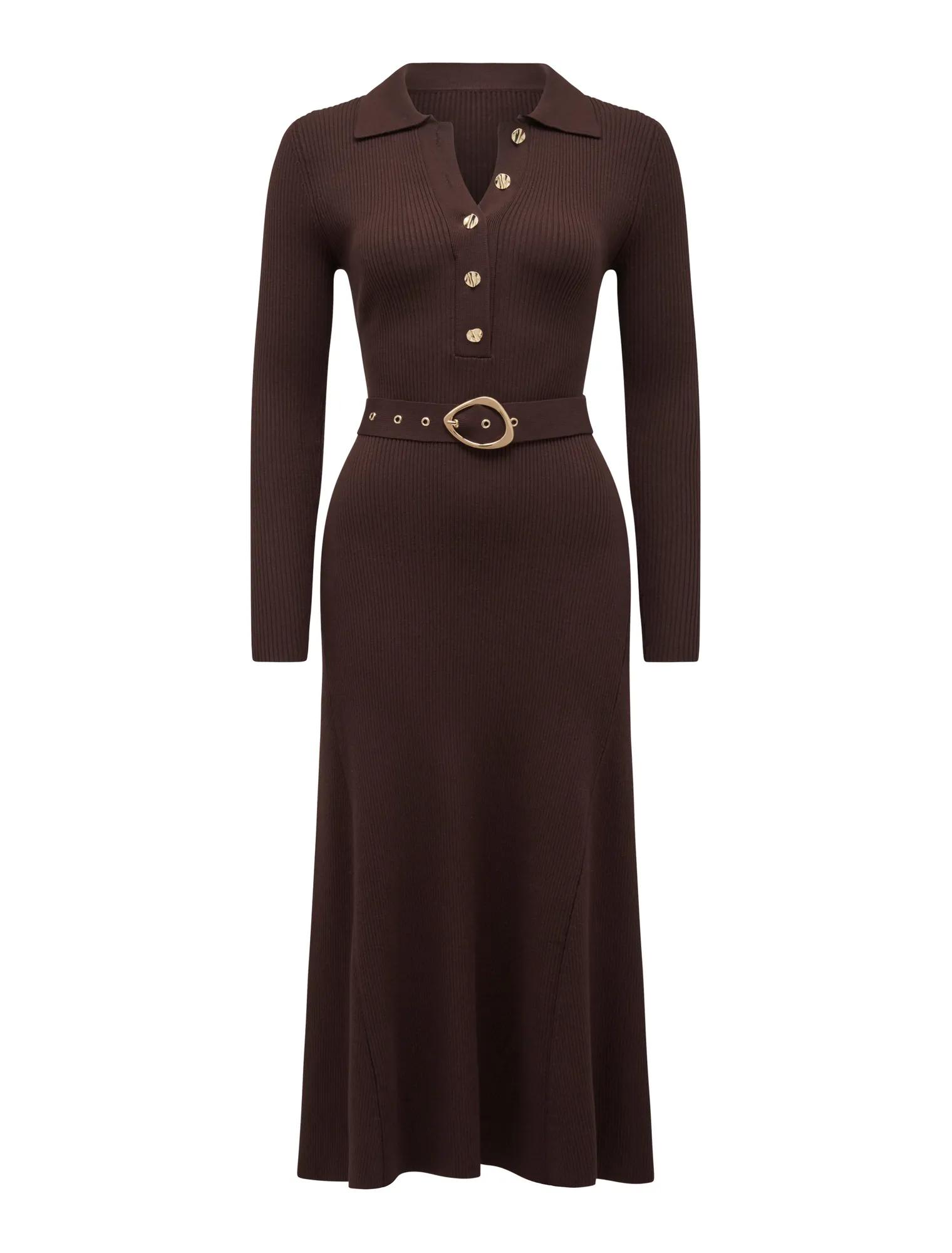 Kelani Petite Belted Midi Dress