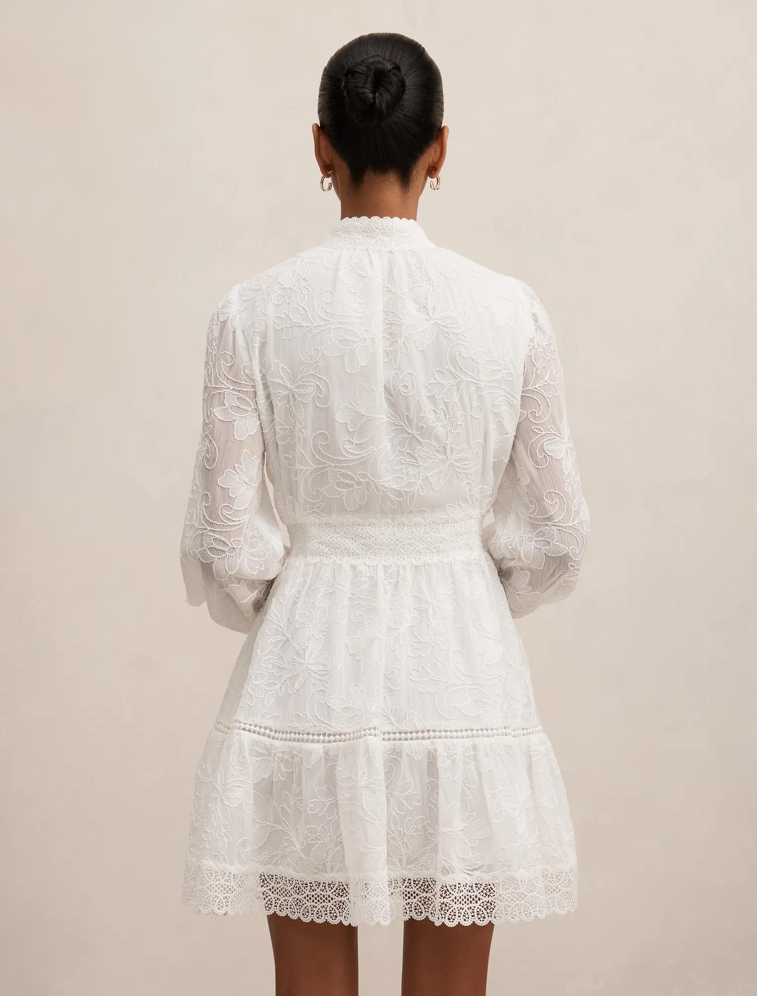 Thalia Petite Embroidered Mini