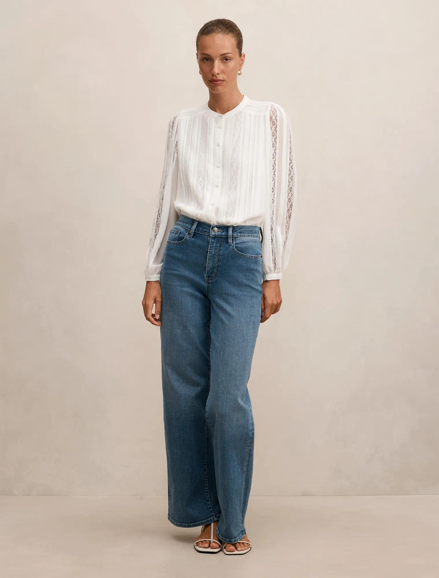 Alexis Lace Trim Blouse