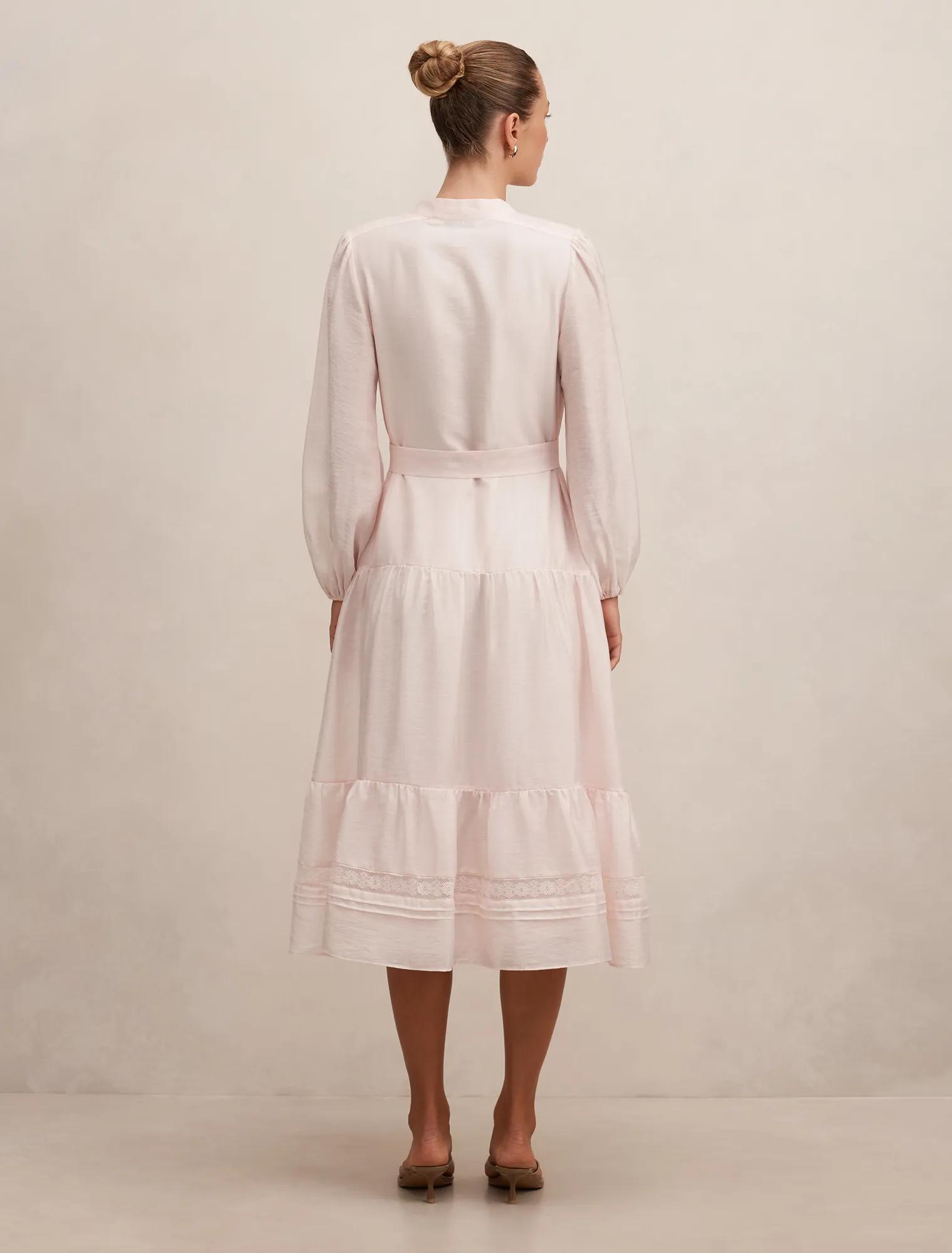 Rachel Lace Trim Midi Dress