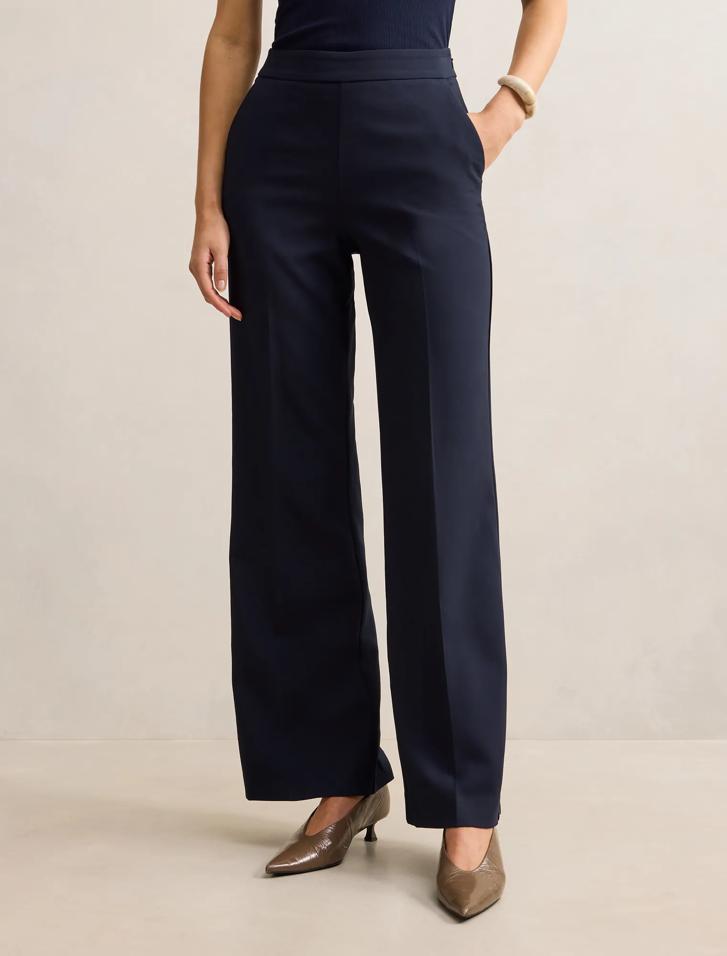 Marissa Wide-Leg Pants in Dark Blue - Size 4 to 16 - Womens Pants
