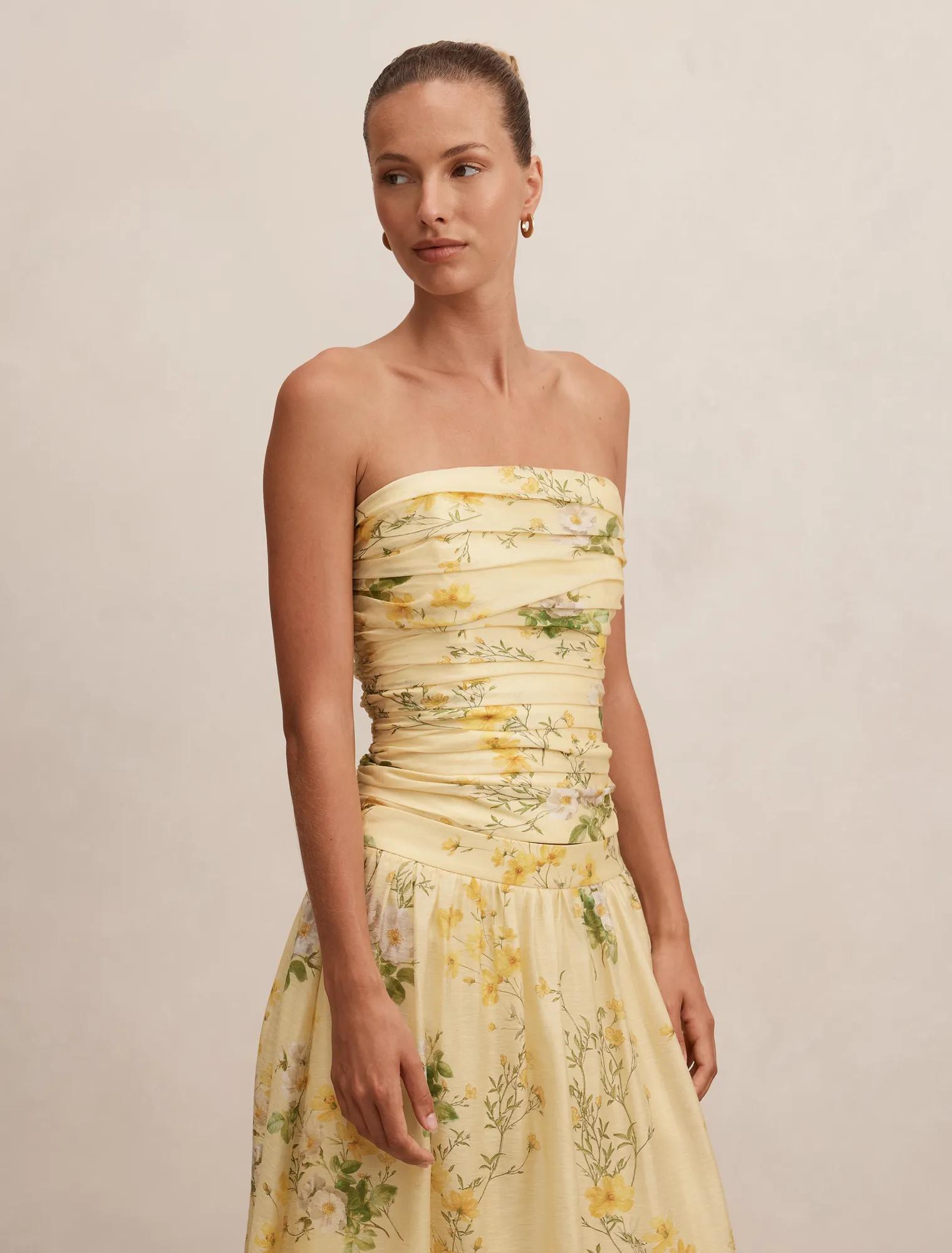 Palmer Gathered Strapless Top