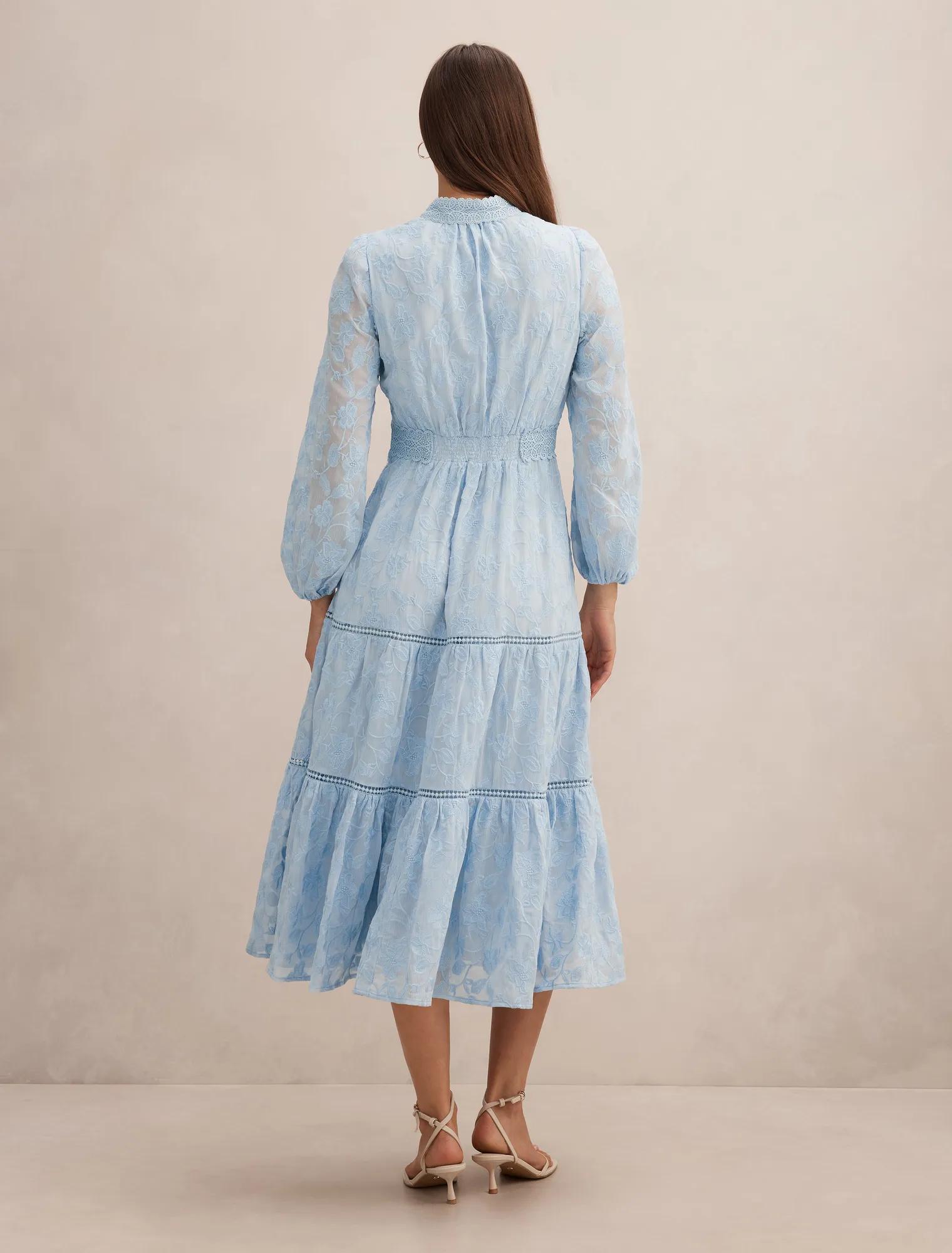 Nala Embroidered Midi Dress