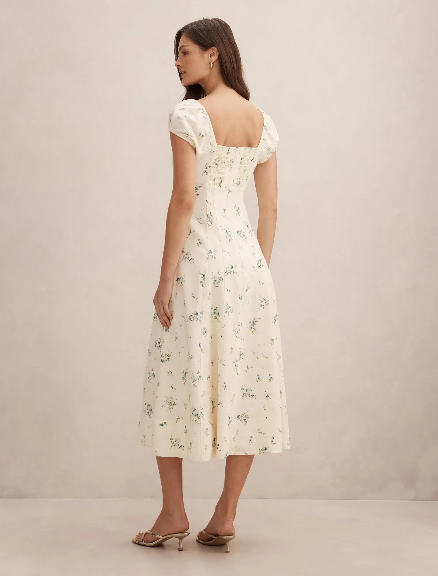 Sallie Tie Front Midi Dress