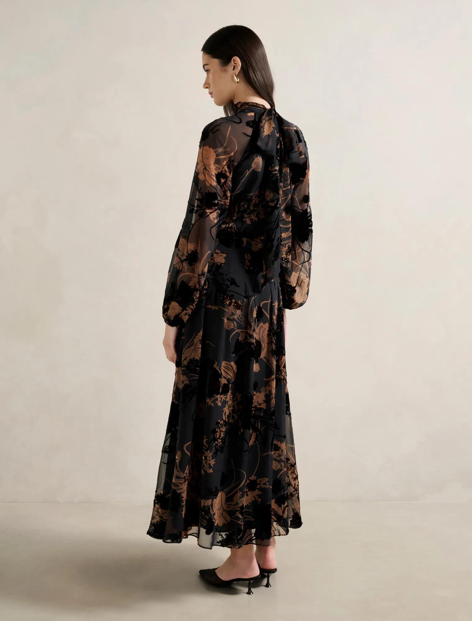 Janelle Velvet Burnout Maxi Dress