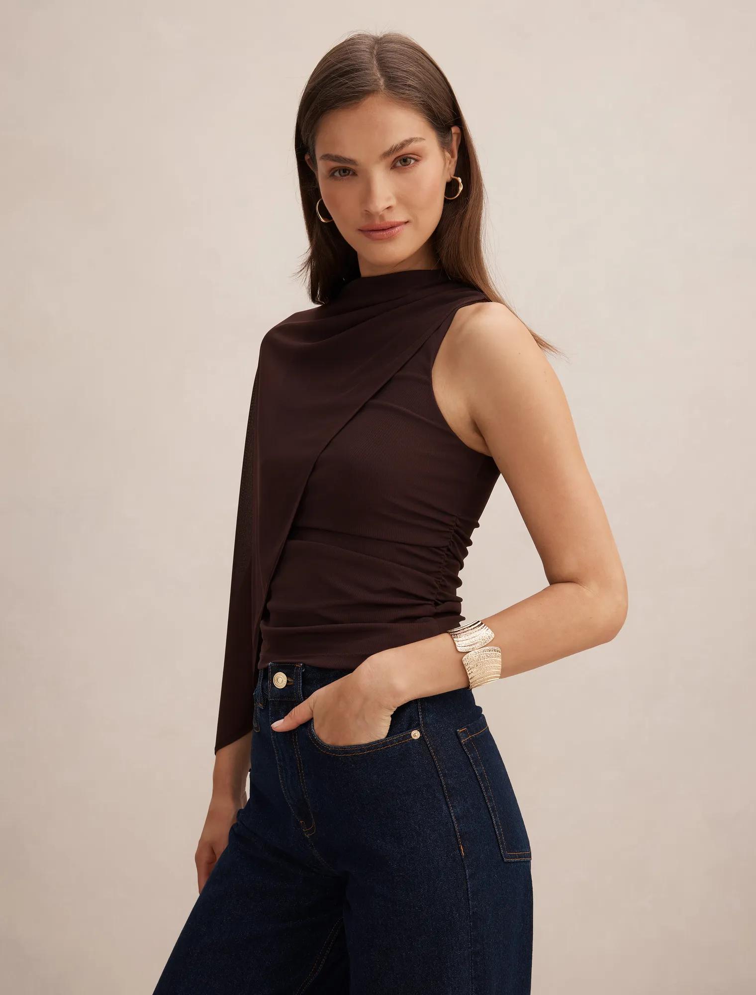 Rosalind Asymmetric Cape Top