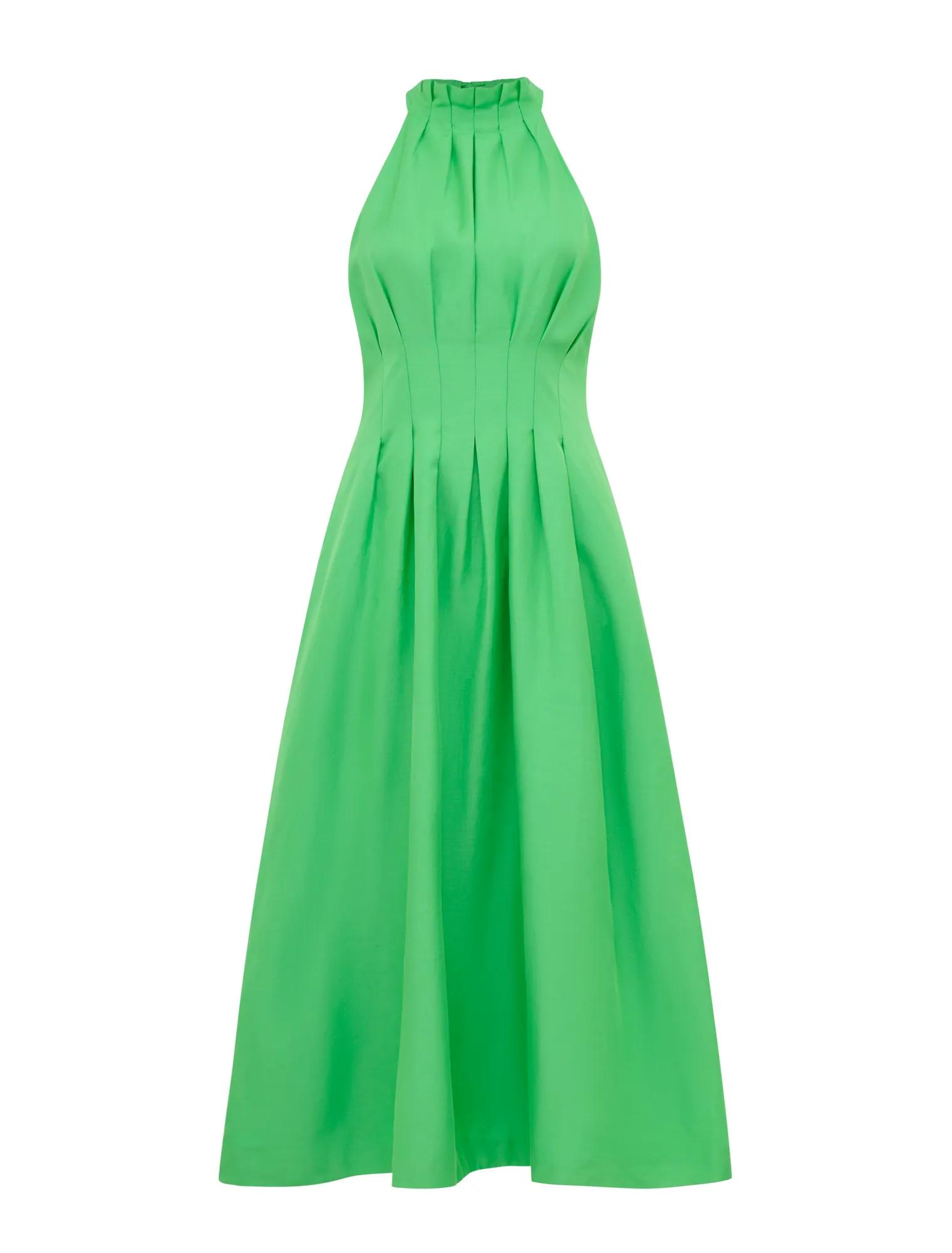 Miller Pleat Halter Midi