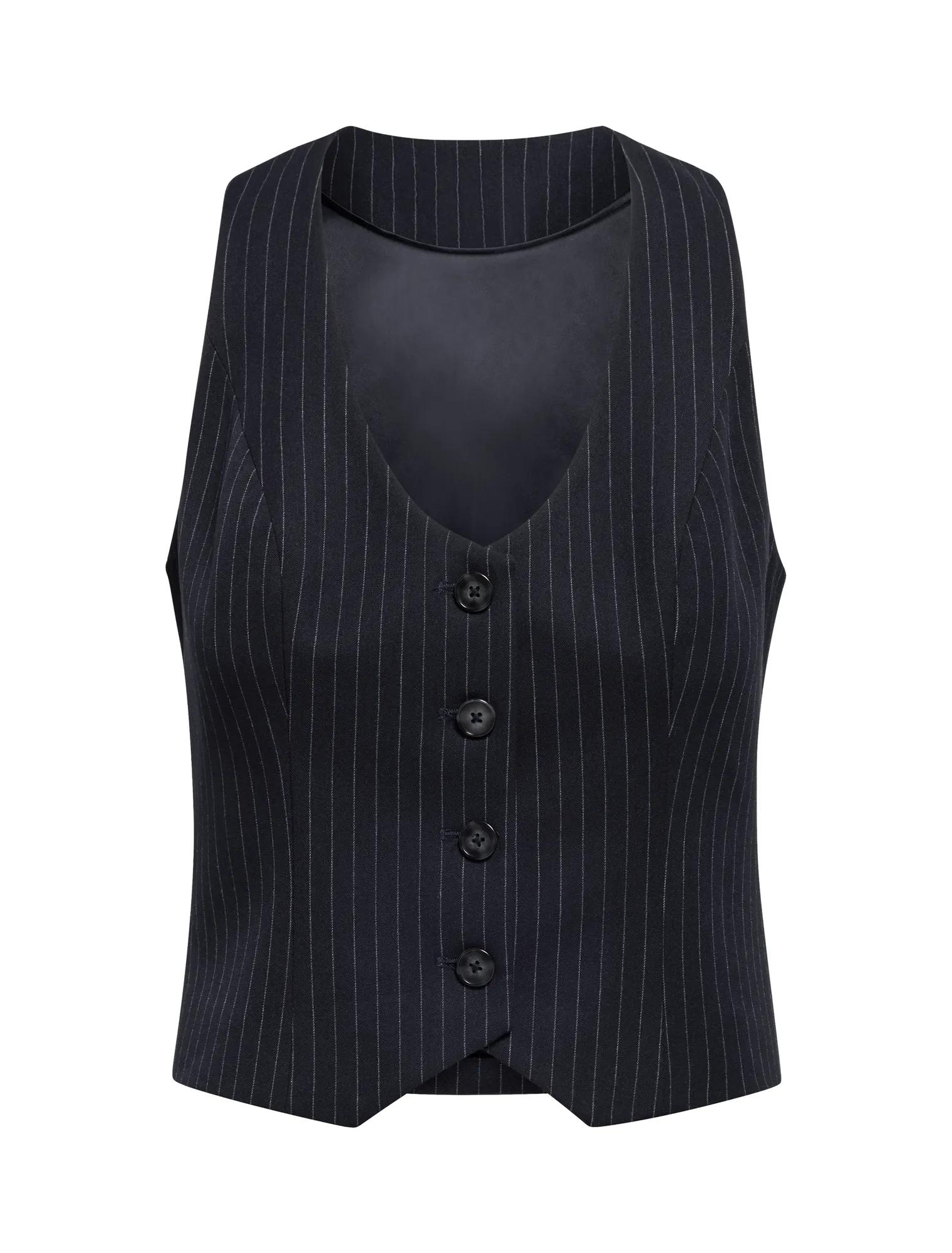 Paloma Pinstripe Waistcoat