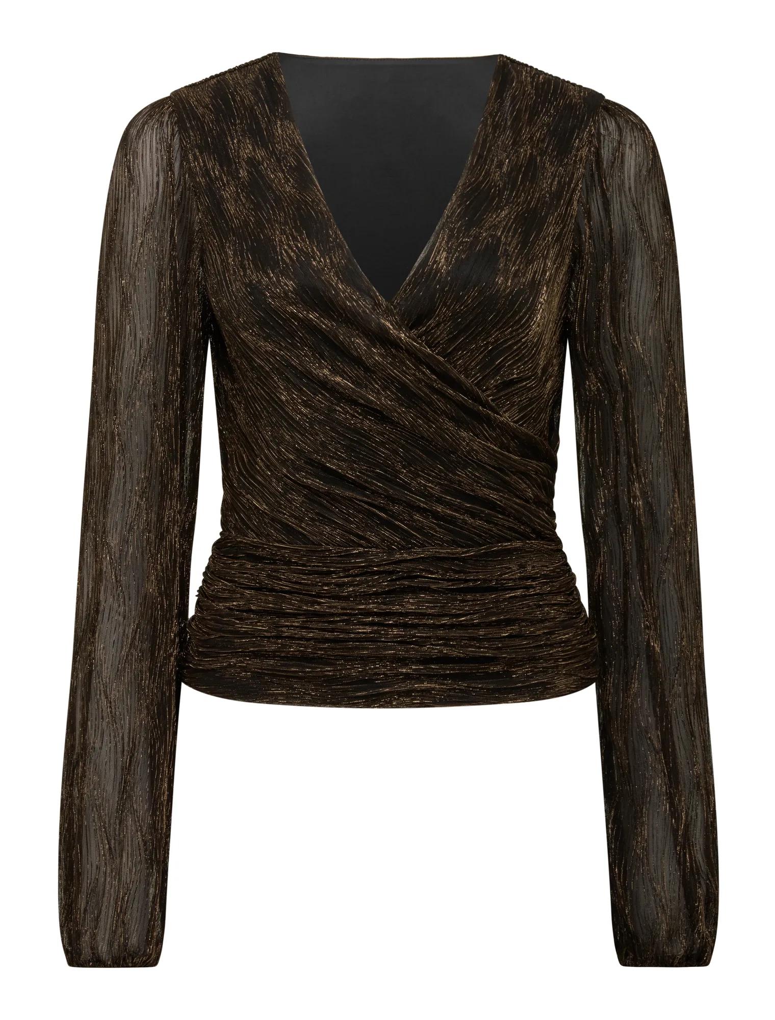 Odette Plisse Wrap Top
