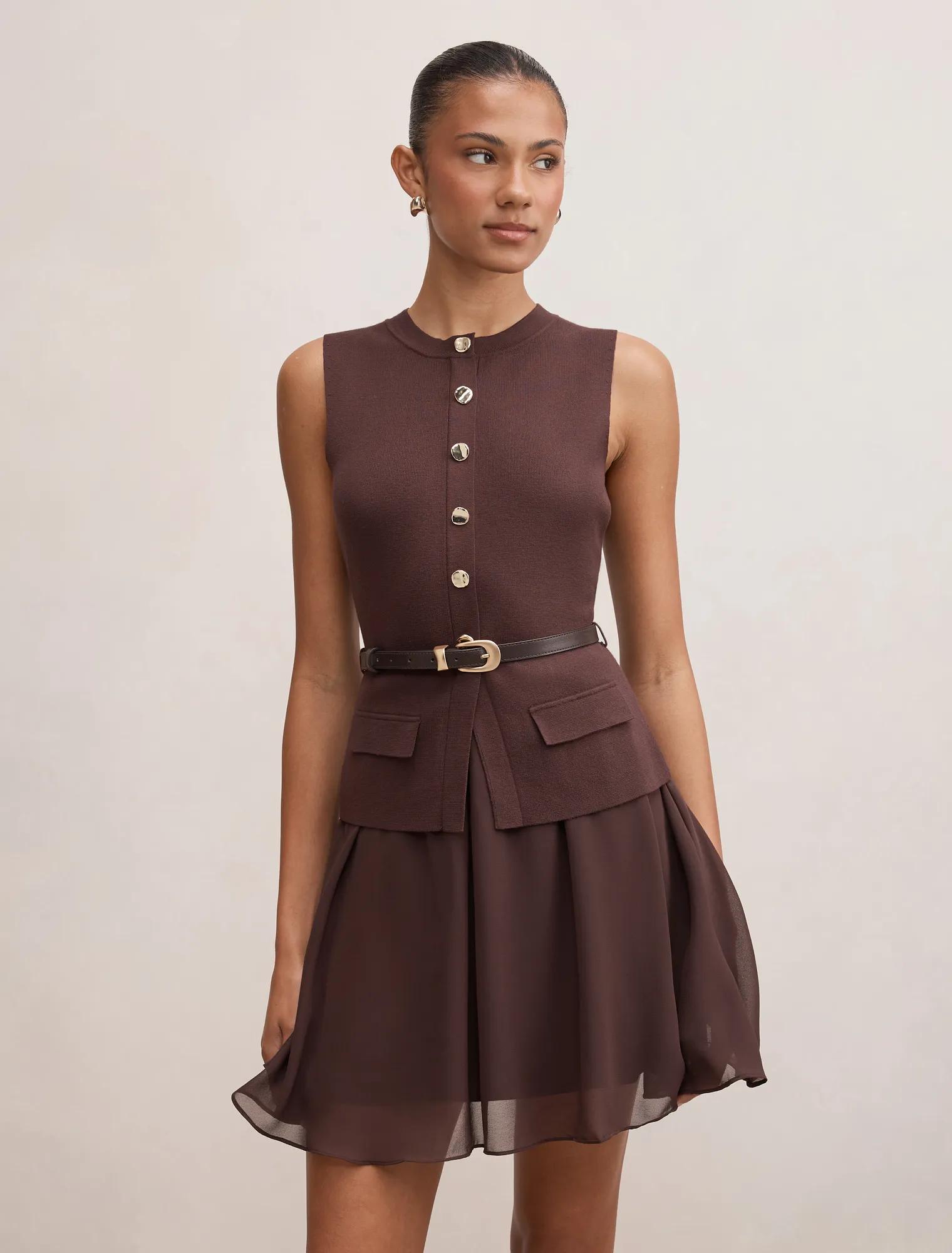 Belle Woven Mix Mini dress